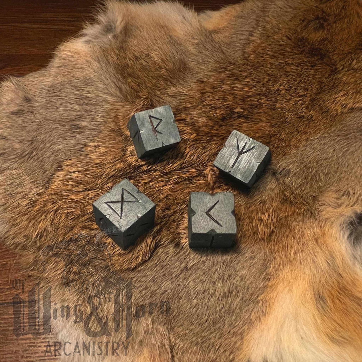 Handcrafted Rune Dice Set
